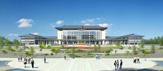 苍梧:行政办公服务中心主楼主体结构顺利封顶